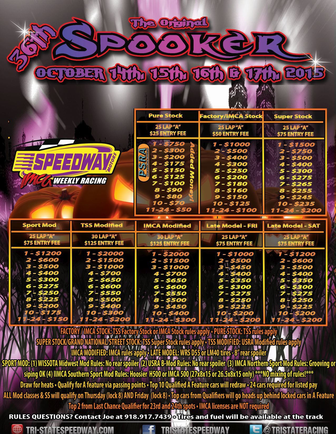 36th Annul Spooker flyer - BACK