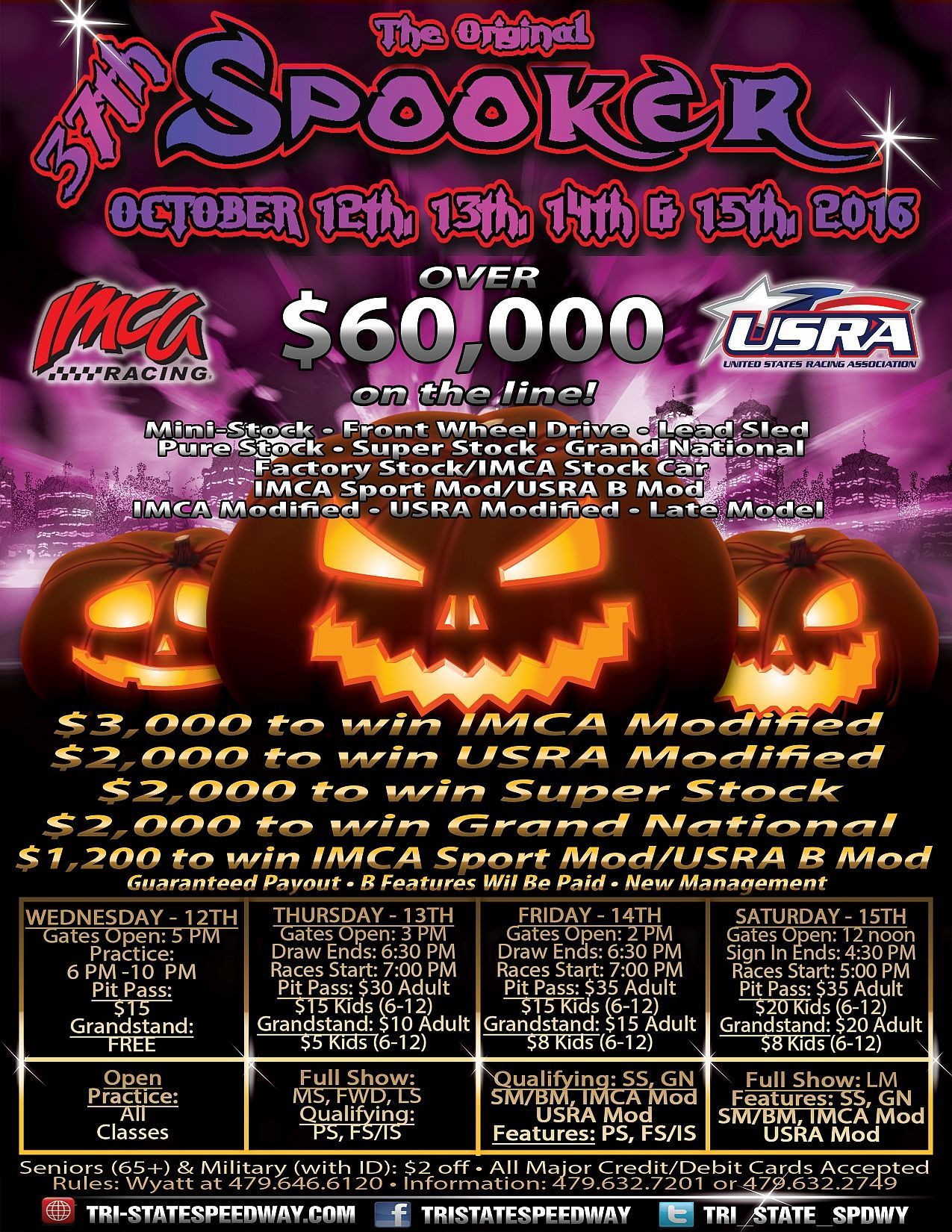 37th Annual Spooker Information Released