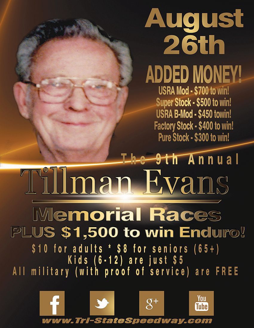 9th Annual Tillman Evans Memorial and $1,500 to Win Enduro #2
