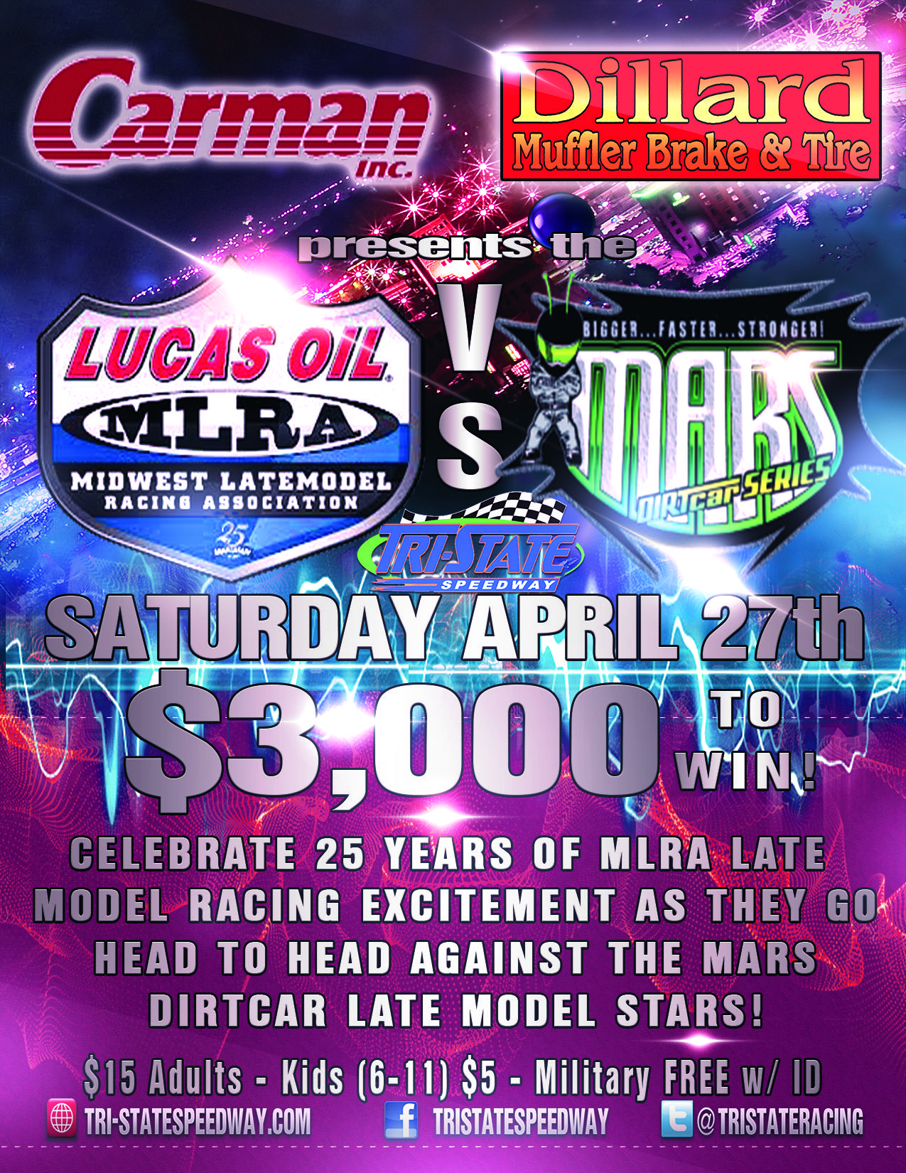 Lucas Oil MLRA Late Models vs, MARS DIRTCar Series Late Models